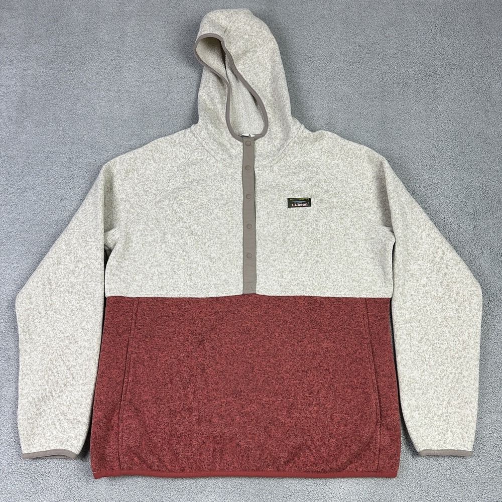 L.L. Bean Red and Cream Ski Jacket